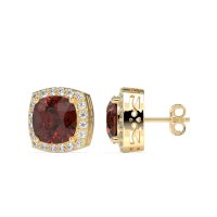 Classic Cushion Halo Earrings