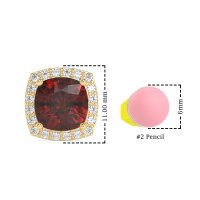 Classic Cushion Halo Earrings