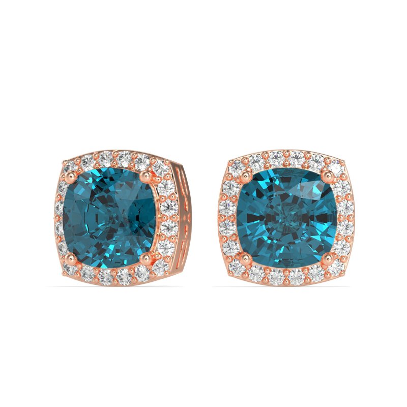 Classic Cushion Halo Earrings