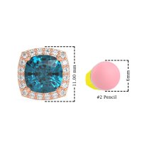 Classic Cushion Halo Earrings