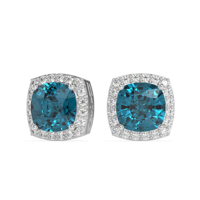 Classic Cushion Halo Earrings