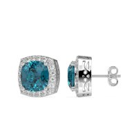 Classic Cushion Halo Earrings