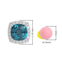 Classic Cushion Halo Earrings