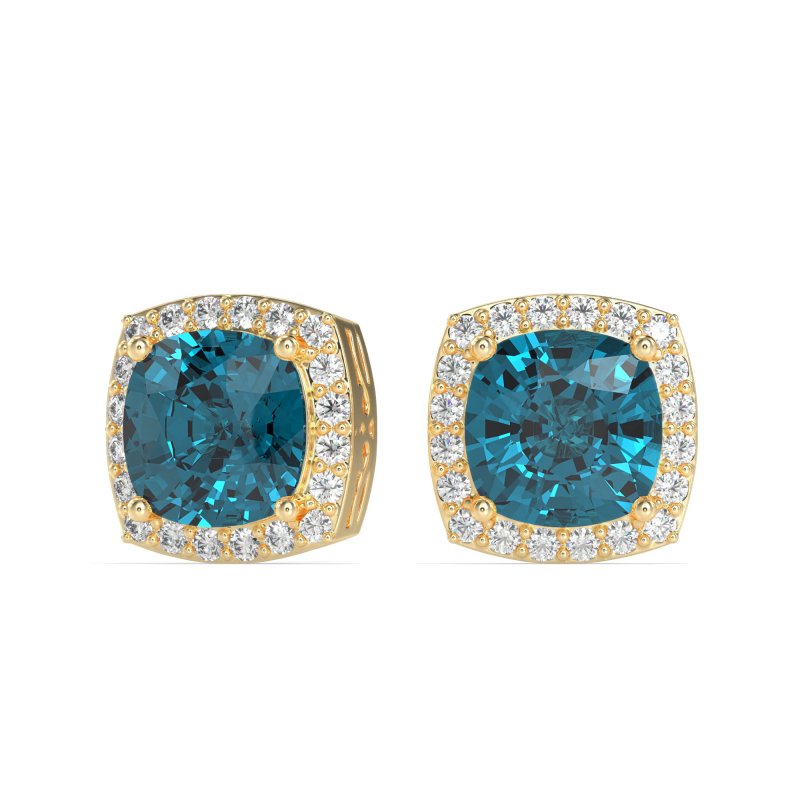 Classic Cushion Halo Earrings