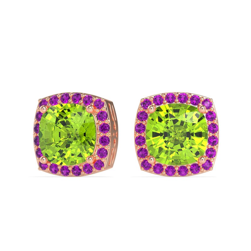 Classic Cushion Halo Earrings