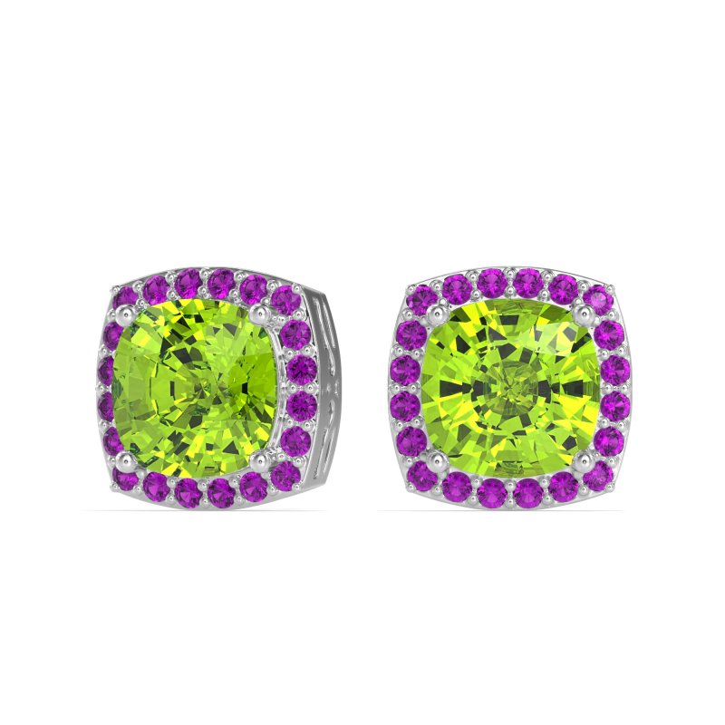 Classic Cushion Halo Earrings