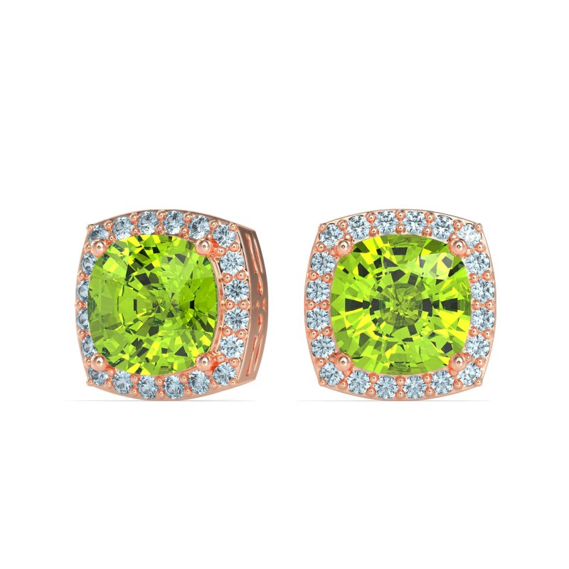 Classic Cushion Halo Earrings