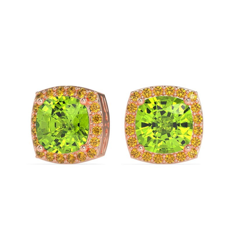 Classic Cushion Halo Earrings