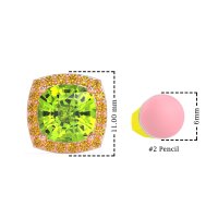 Classic Cushion Halo Earrings