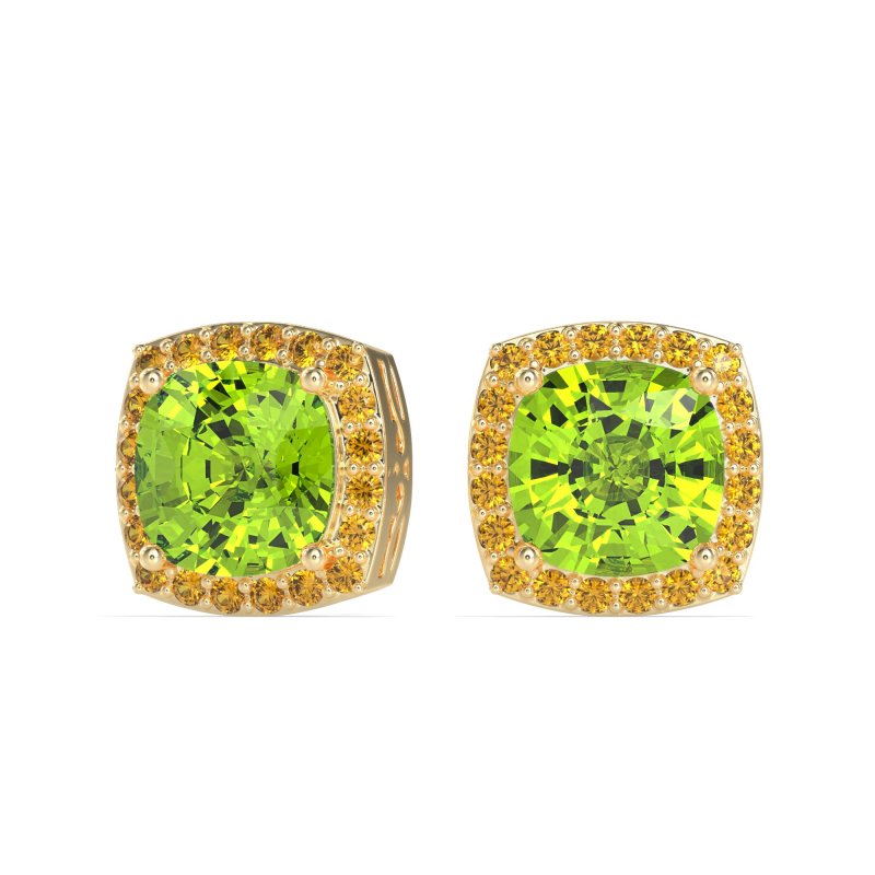 Classic Cushion Halo Earrings