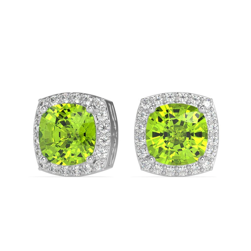 Classic Cushion Halo Earrings