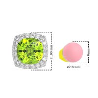 Classic Cushion Halo Earrings