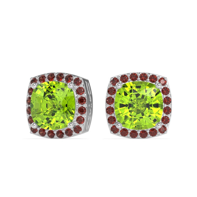 Classic Cushion Halo Earrings