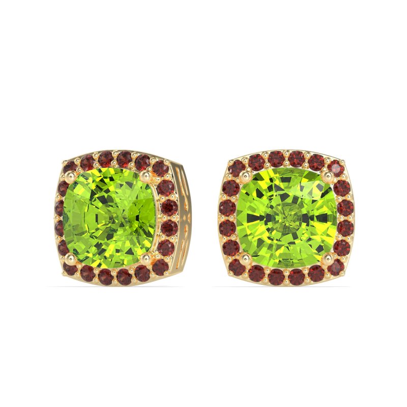 Classic Cushion Halo Earrings