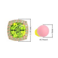 Classic Cushion Halo Earrings
