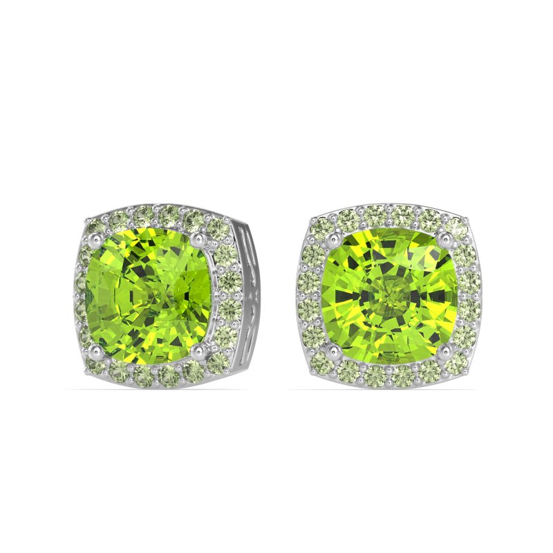 Classic Cushion Halo Earrings