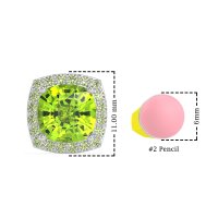 Classic Cushion Halo Earrings