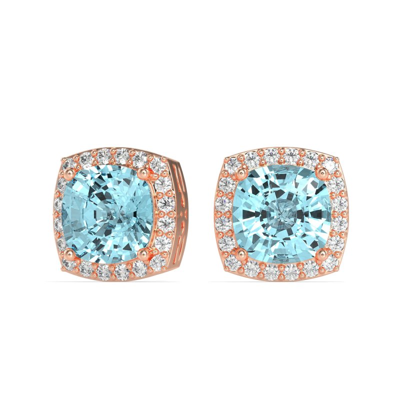 Classic Cushion Halo Earrings