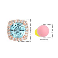 Classic Cushion Halo Earrings