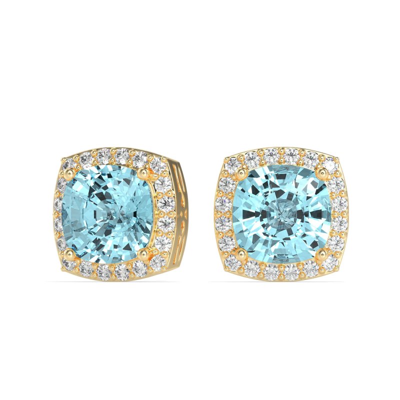 Classic Cushion Halo Earrings