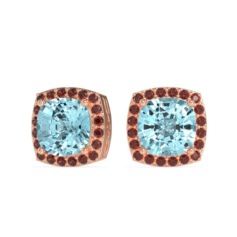 Classic Cushion Halo Earrings