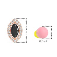 Marquise Halo Classic Stud Earrings