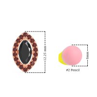 Marquise Halo Classic Stud Earrings