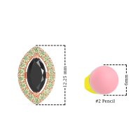 Marquise Halo Classic Stud Earrings