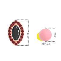 Marquise Halo Classic Stud Earrings