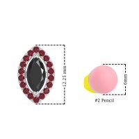 Marquise Halo Classic Stud Earrings
