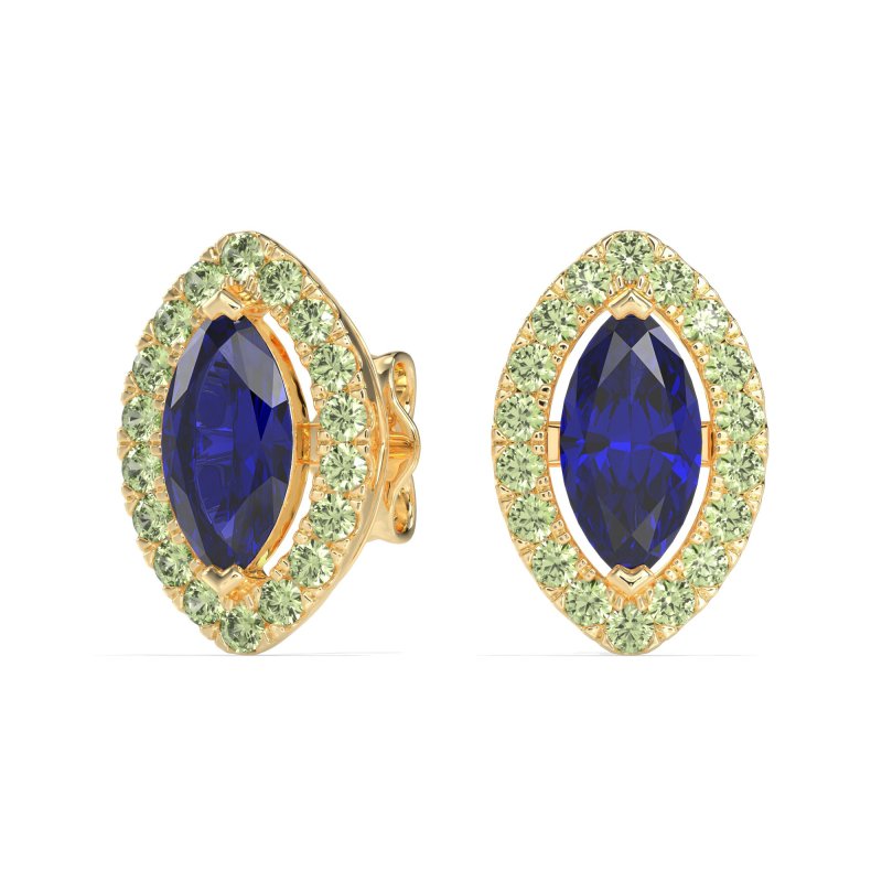 Marquise Halo Classic Stud Earrings