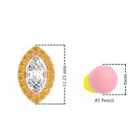 Marquise Halo Classic Stud Earrings
