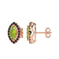 Marquise Halo Classic Stud Earrings