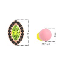 Marquise Halo Classic Stud Earrings