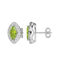 Marquise Halo Classic Stud Earrings