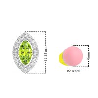 Marquise Halo Classic Stud Earrings