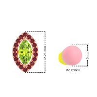 Marquise Halo Classic Stud Earrings