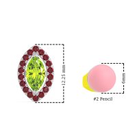 Marquise Halo Classic Stud Earrings