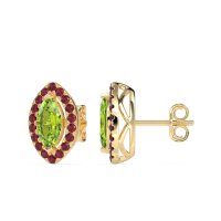 Marquise Halo Classic Stud Earrings