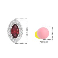 Marquise Halo Classic Stud Earrings