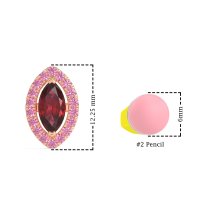 Marquise Halo Classic Stud Earrings