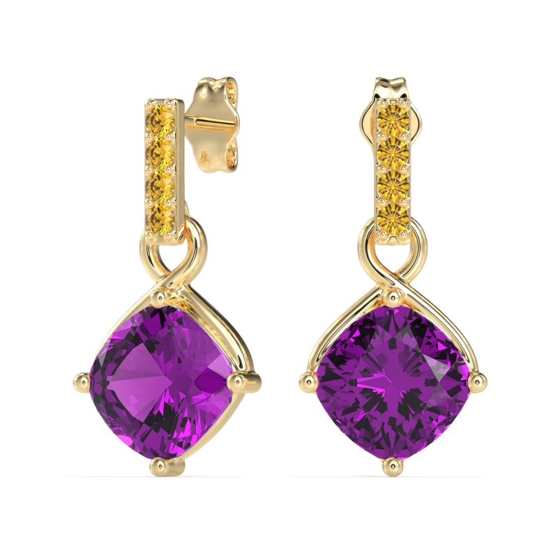 Classic Cushion Drop Earrings