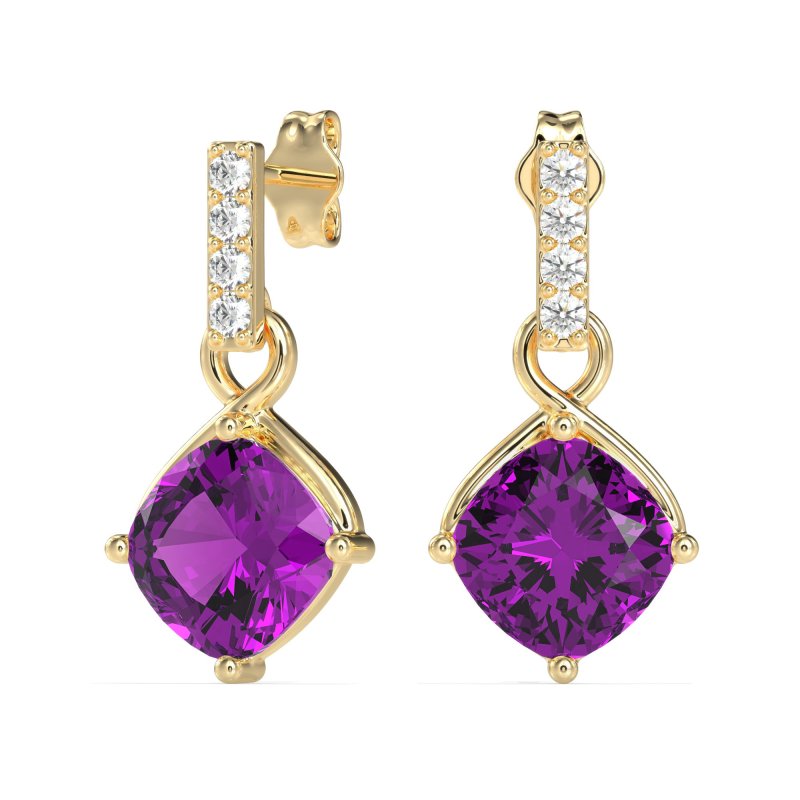Classic Cushion Drop Earrings