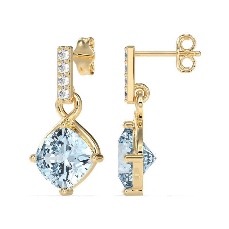 Classic Cushion Drop Earrings