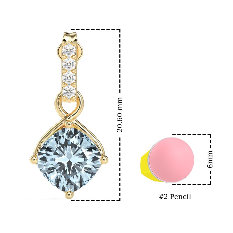 Classic Cushion Drop Earrings