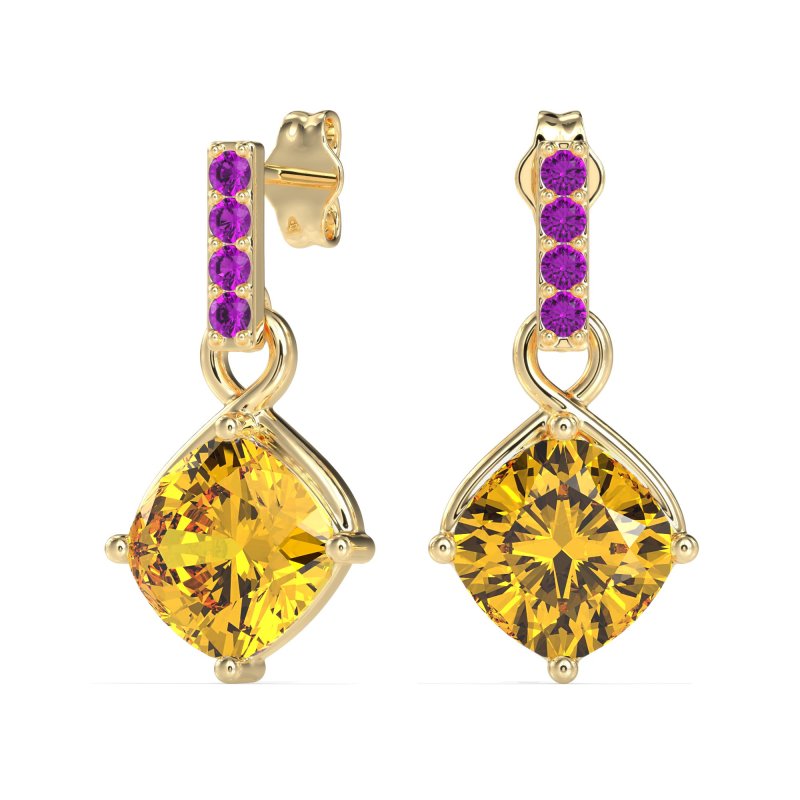 Classic Cushion Drop Earrings
