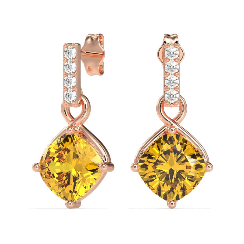 Classic Cushion Drop Earrings