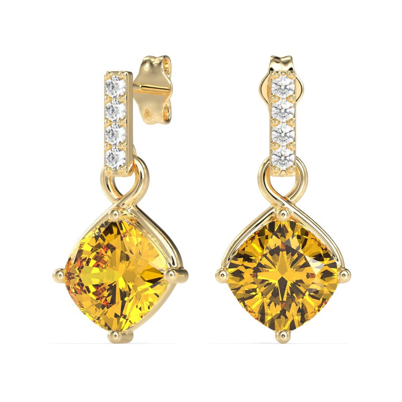 Classic Cushion Drop Earrings