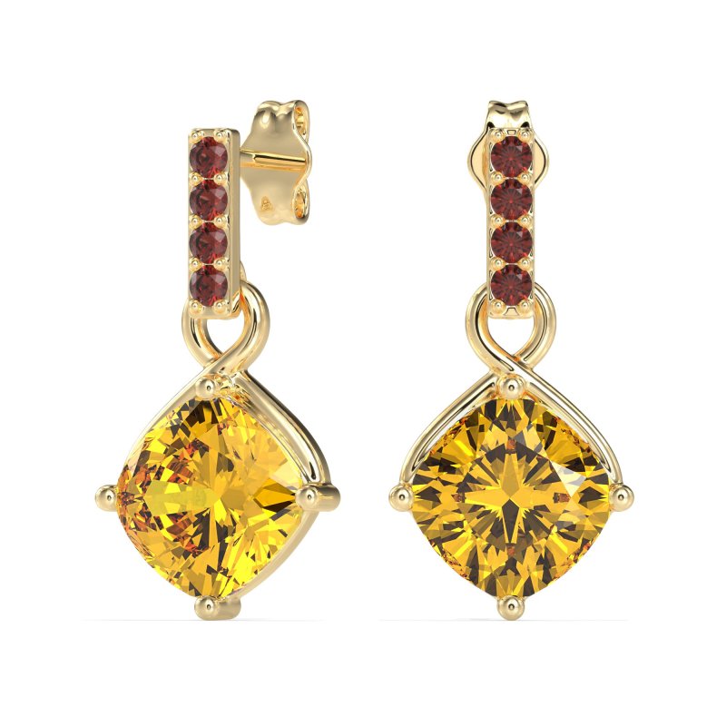 Classic Cushion Drop Earrings