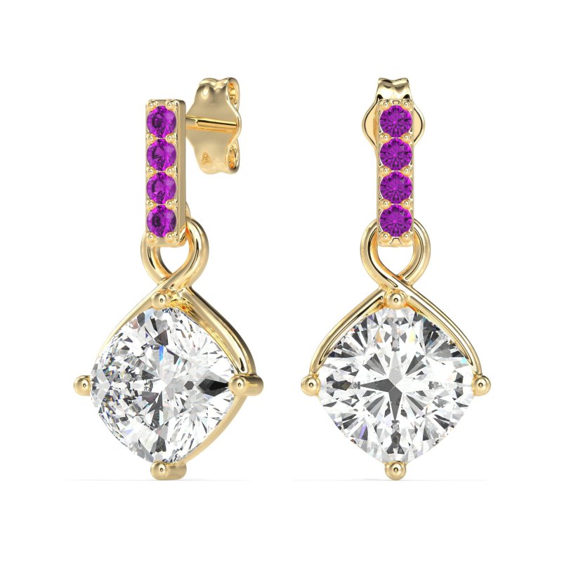 Classic Cushion Drop Earrings